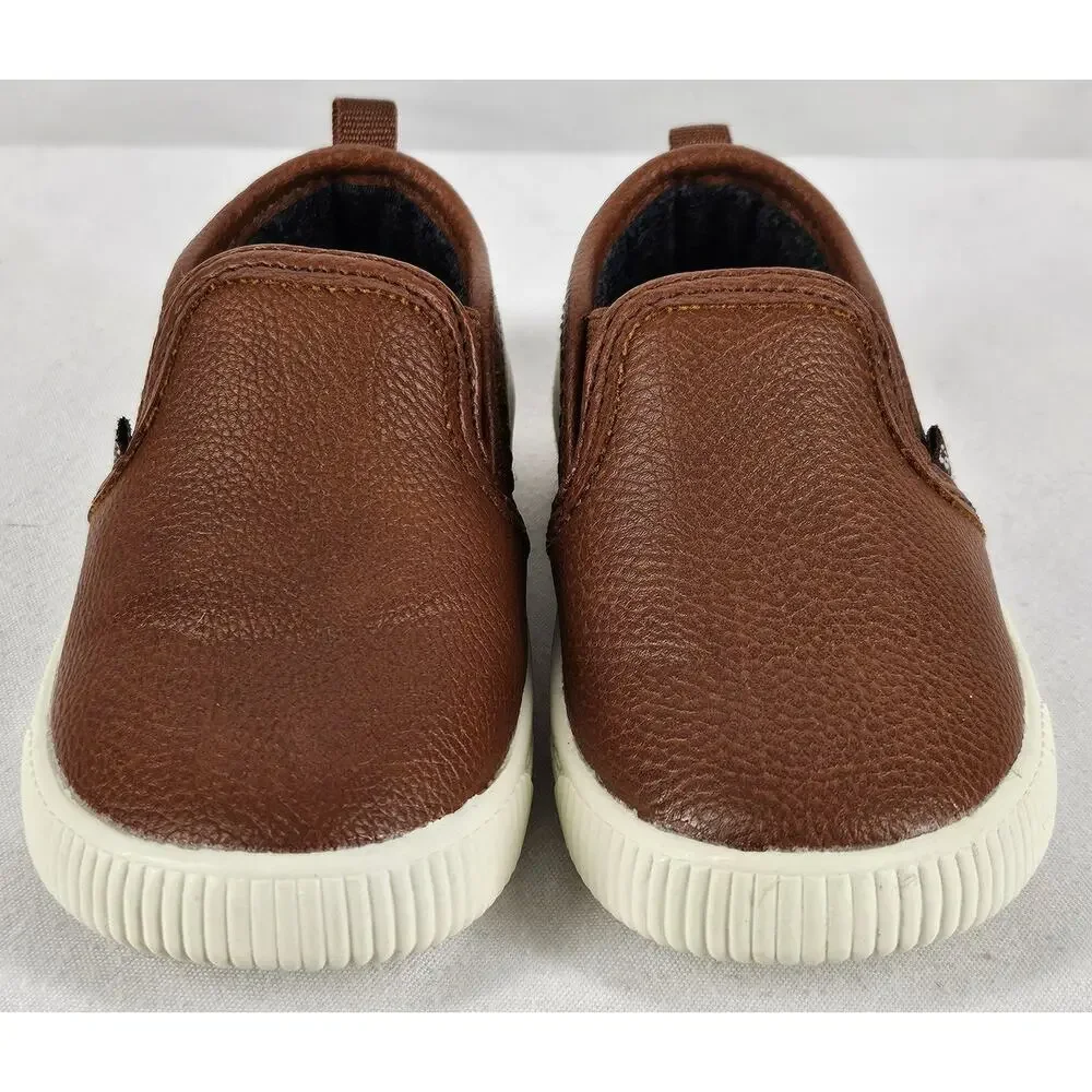 CARTER'S TODDLER BOY'S CASUAL BROWN / CREAM SLIP-ON SHOESIZE 5 MONTHS5 Months